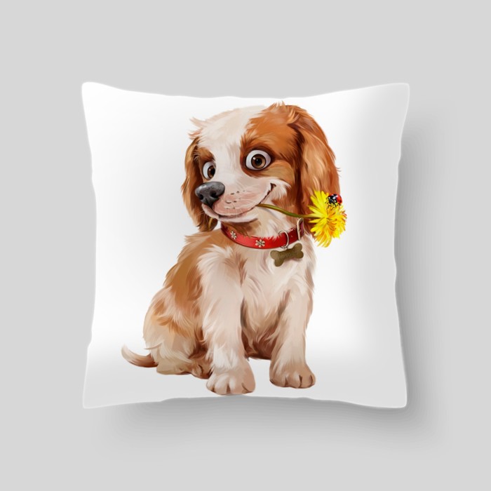 Декоративная подушка "Сказочный щенок", размер 40х40 см