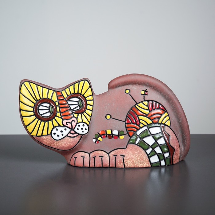 Ваза "Котейко" 19 см, микс