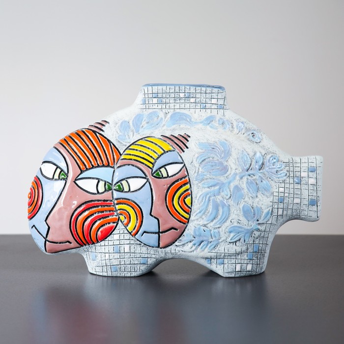 Ваза "Рыбки" 22 см, микс