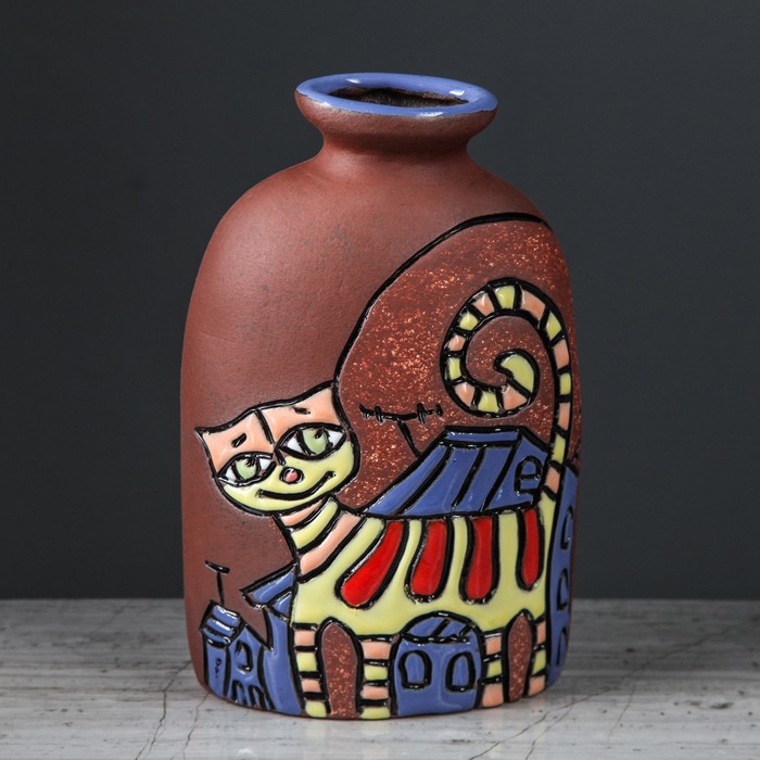 Ваза "Бутылка" 23 см, микс