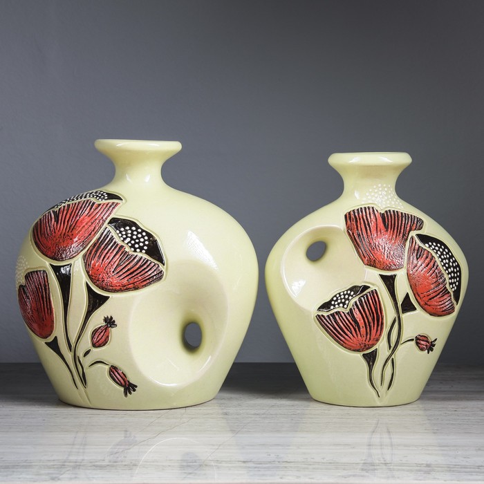 Набор ваз "Наташа" 2шт микс