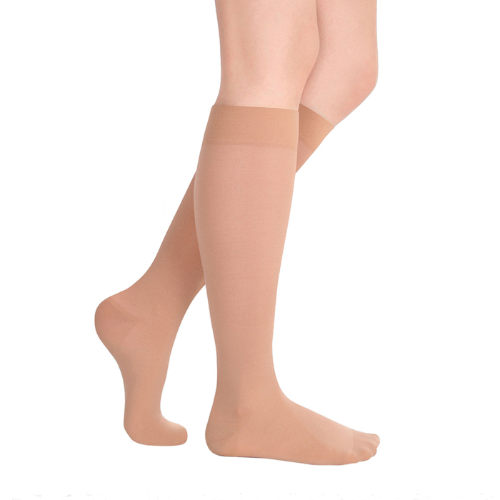 Гольфы компрессионные с силиконовой резинкой 2 кл. Long, цвет карамель, размер XL