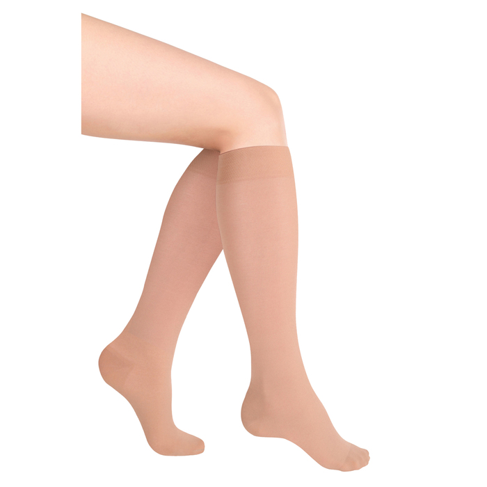 Гольфы компрессионные с силиконовой резинкой 2 кл. Normal, цвет карамель, размер XL