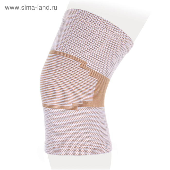 фото Бандаж эластичный на коленный сустав ttoman ks-e, цвет бежевый, размер l