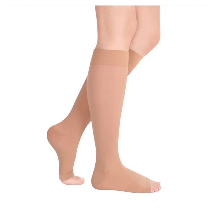 Гольфы компрессионные 2 кл. Long, цвет Карамель, откр. носок, размер XL