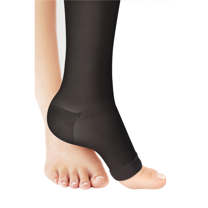 Гольфы компрессионные 1 кл. Long, цвет Черный, откр. носок, размер XL