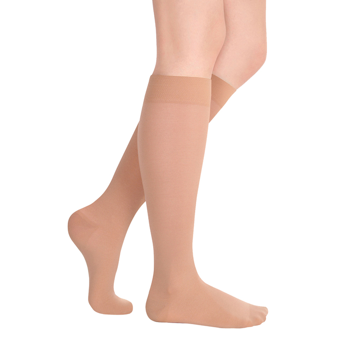 Гольфы компрессионные с силиконовой резинкой 1 кл. Normal, цвет карамель, размер XL