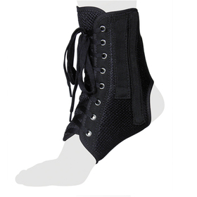 Бандаж на голеностопный сустав со шнуровкой и ребрами жёсткости Ttoman AS-ST, цвет чёрный, размер L Ош