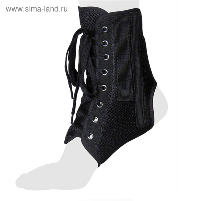 фото Бандаж на голеностопный сустав со шнуровкой и ребрами жёсткости ttoman as-st, цвет чёрный, размер s