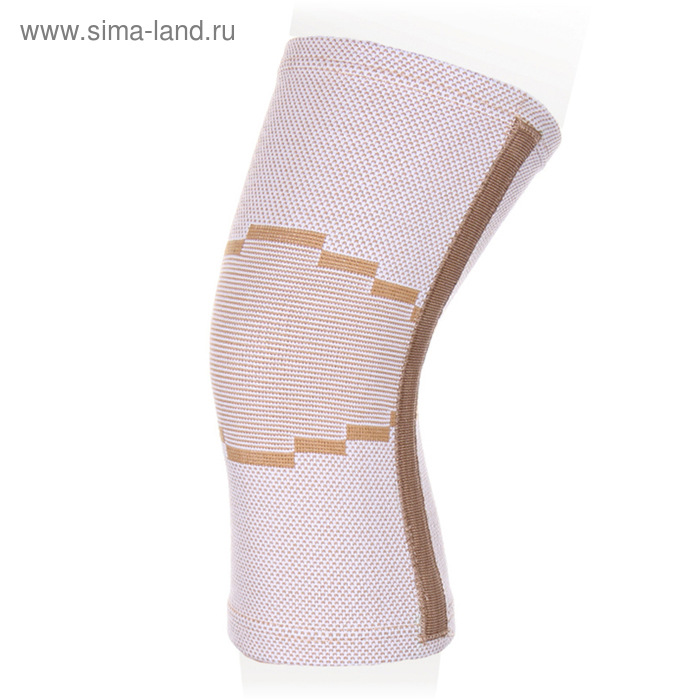 фото Бандаж эластичный на коленный сустав ttoman ks-e02, цвет бежевый, размер m