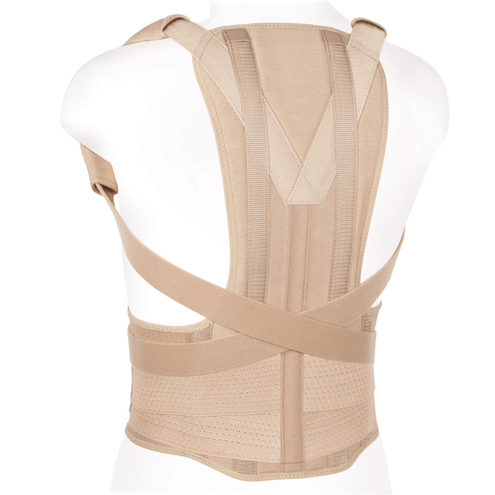 Корректор осанки усиленный для взрослых КК-02, цвет Бежевый, размер XL, рост 165-180 см