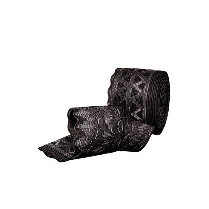 Чулки компресс. с силикон. ажурной резинкой 2 кл. Long, цвет Черный, р. M