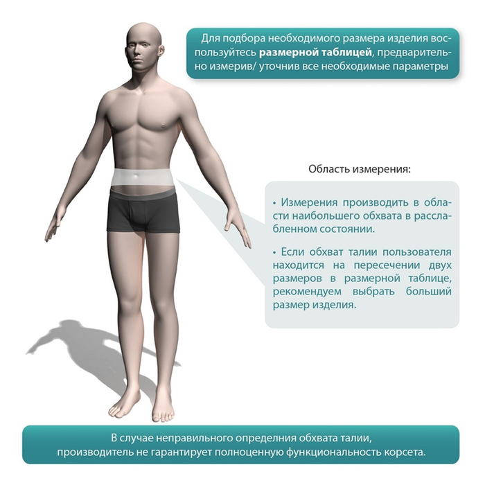Корсет пояснично-крестцовый полужесткой фиксации ПРР-130, высота 30см, размер L