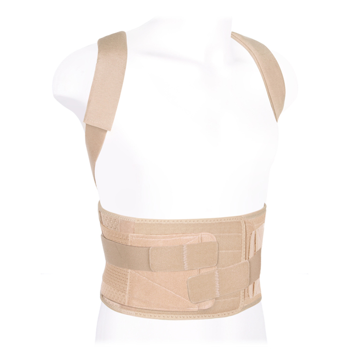 Корректор осанки усиленный для взрослых КК-02, цвет Бежевый, размер XL0, рост 150-165 см