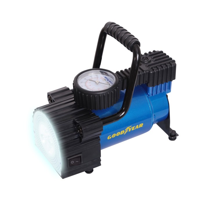 

Компрессор автомобильный Goodyear GY-30L, LED, 30 л/мин с фонарём, со съемной ручкой, с сумкой