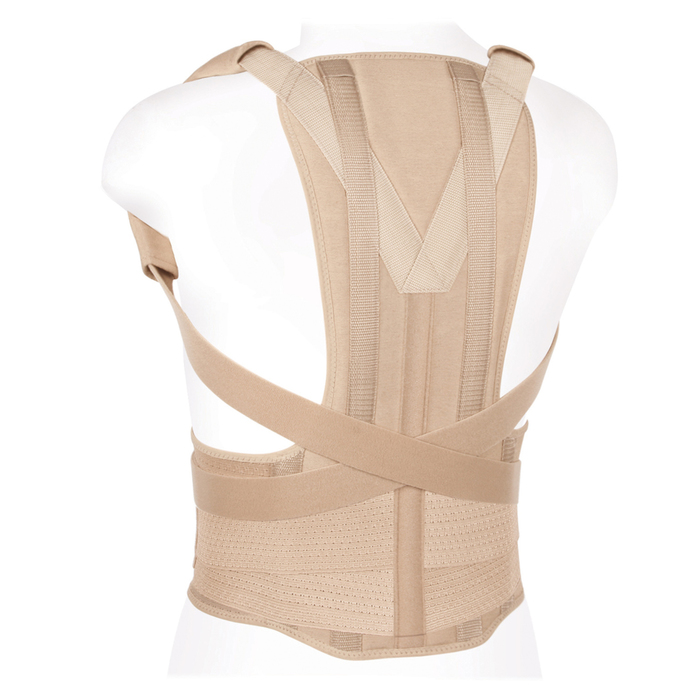 Корректор осанки усиленный для взрослых КК-02, цвет Бежевый, размер M0, рост 150-165 см