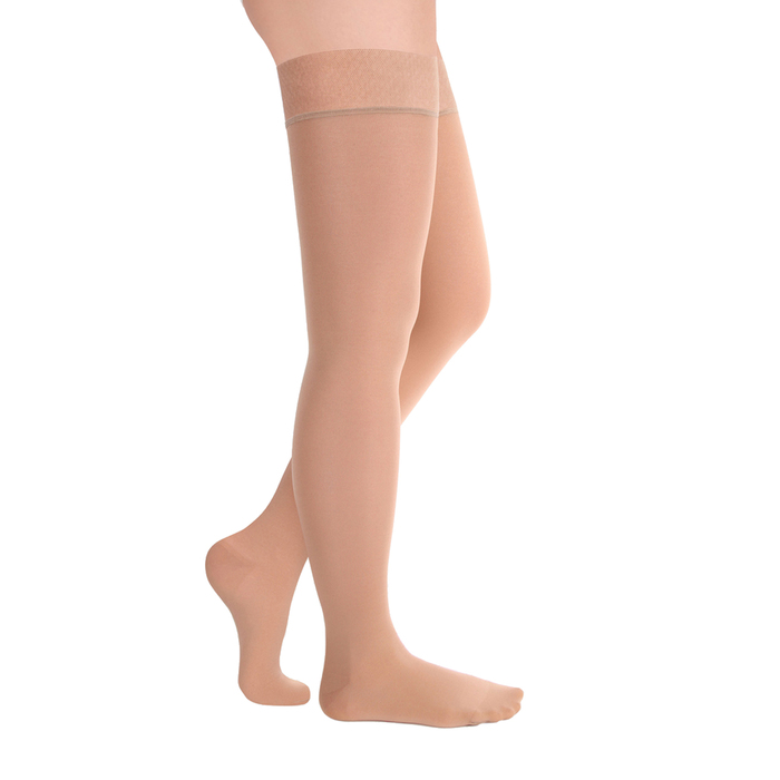 Чулки компрессионныес силиконовой резинкой 1 кл. Normal, цвет Карамель, размер XL