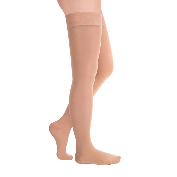 Чулки компресс. с силиконовой резинкой на широкое бедро 1 кл. Normal, цвет Карамель, р. M
