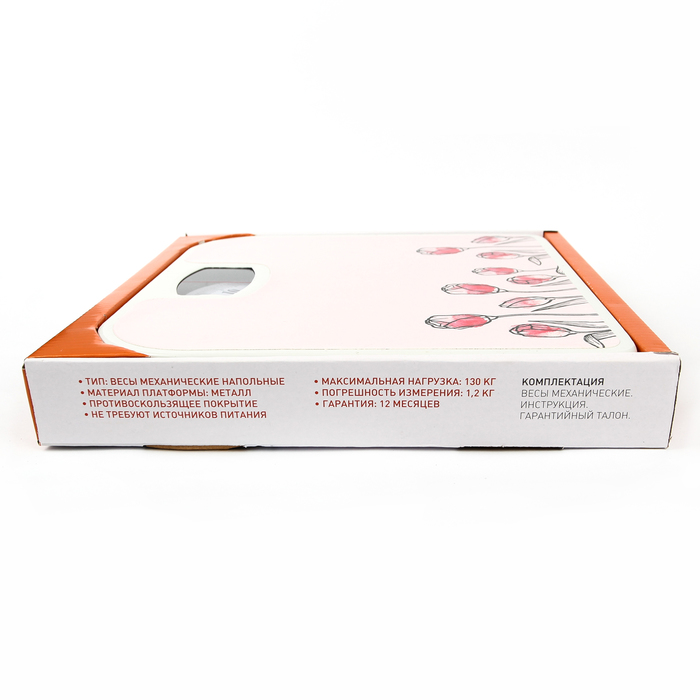 Весы напольные LuazON LVM-004, напольные, механические, до 130 кг, "розы"