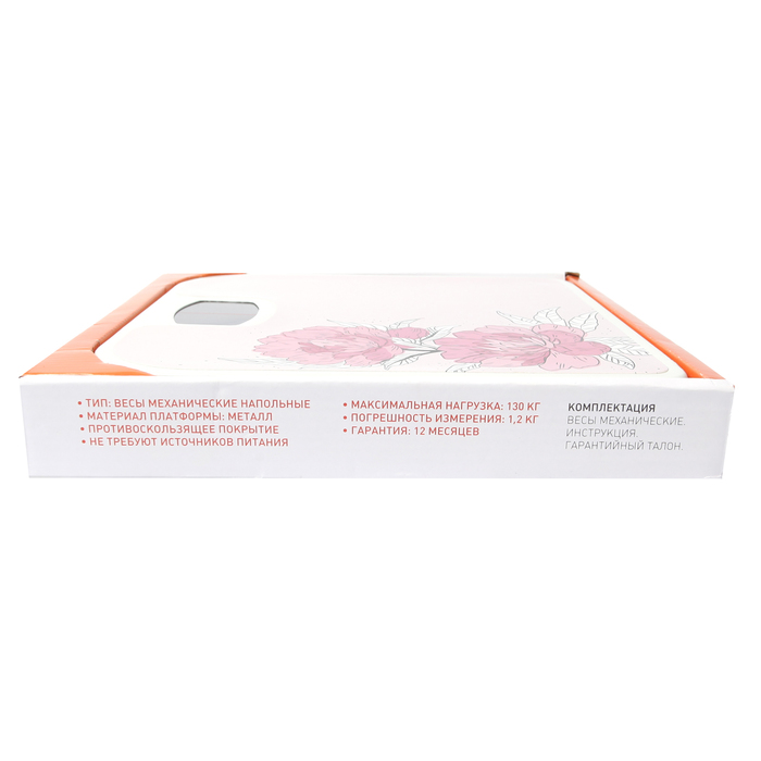 Весы напольные LuazON LVM-006, напольные, механические, до 130 кг, "пионы"