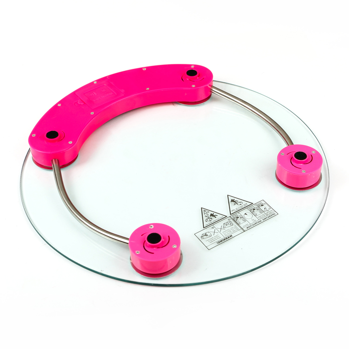 Весы напольные LuazON LVE-001, электронные, до 180 кг, розовые