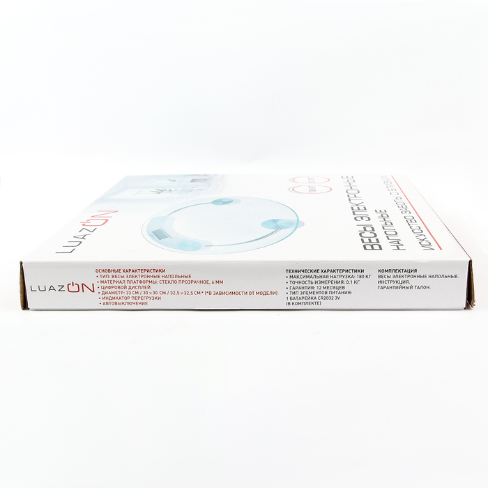 Весы напольные LuazON LVE-001, электронные, до 180 кг, розовые