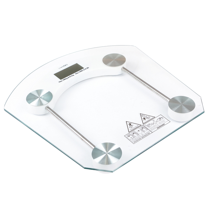 Весы напольные LuazON LVE-002, электронные, до 180 кг, белые
