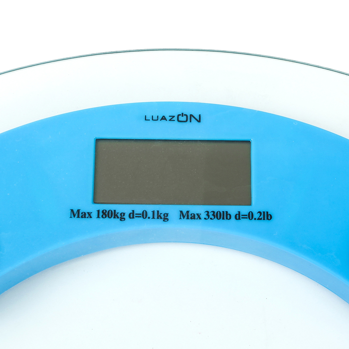 Весы напольные LuazON LVE-002, электронные, до 180 кг, голубые