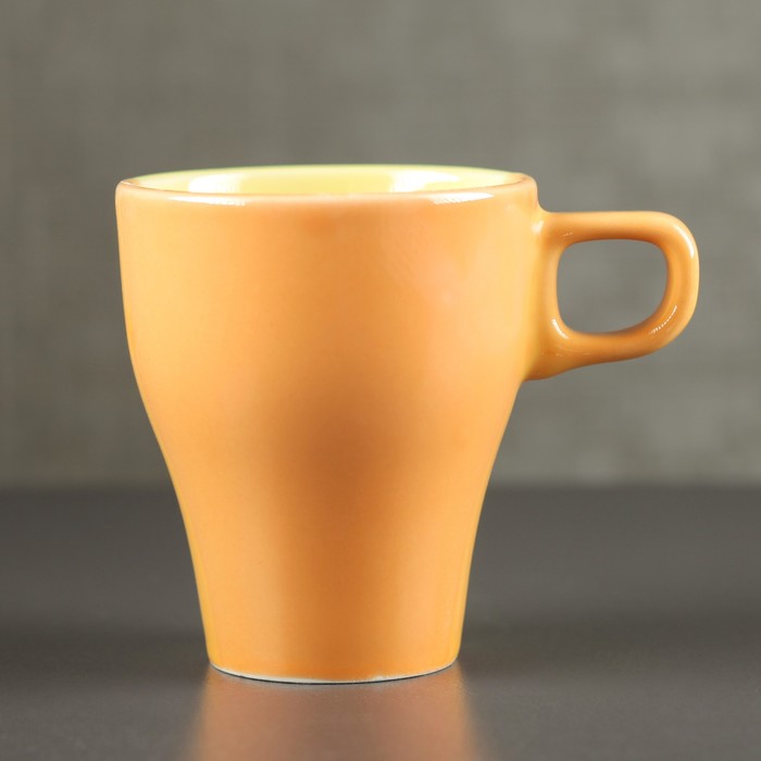 Кружка 250 мл "Грация", жёлто-оранжевая