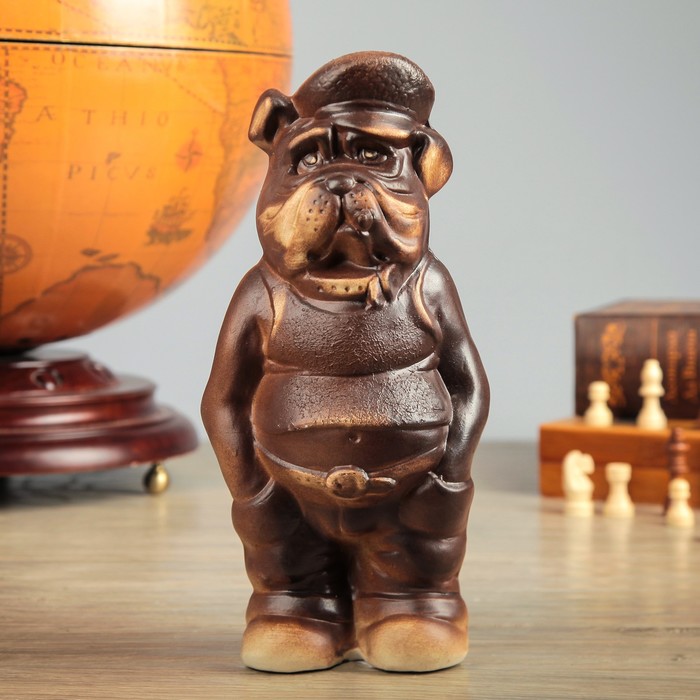 Копилка "Собака Бульдог Фраер", шамот