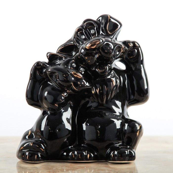 Копилка "Собаки Друзья", глянец, чёрный