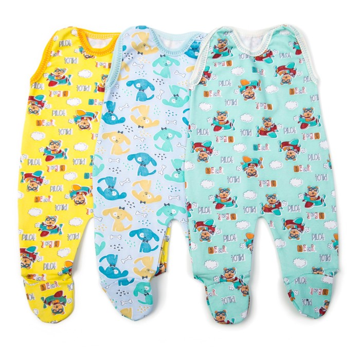 Ползунки детские, рост 74 см, цвет микс пк0001_М