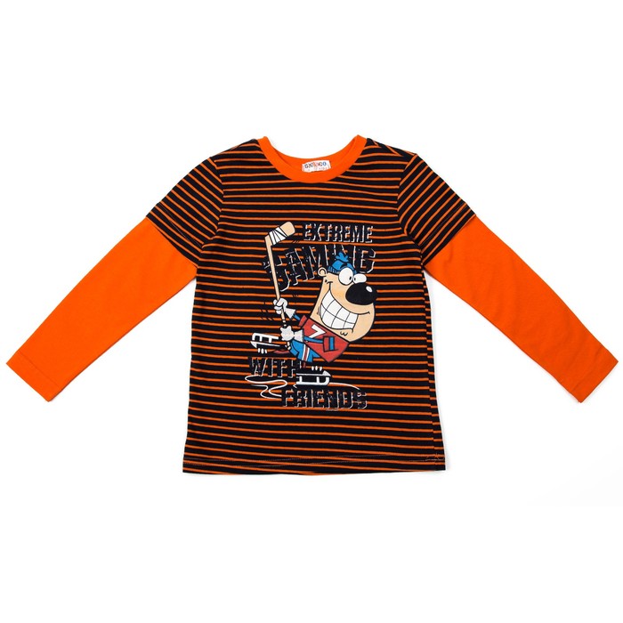 Джемпер для мальчика, рост 134-140 см, цвет оранжевый 36016