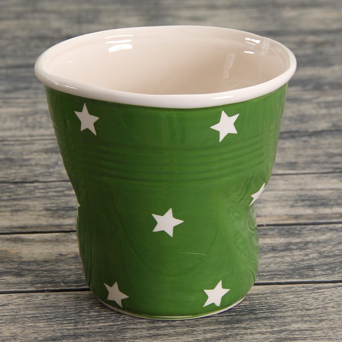 Набор кашпо 2 шт (10*10,13 *13 см) "Стакан", Микс УЦЕНКА