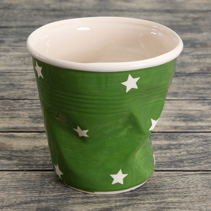 Набор кашпо 2 шт (10*10,13 *13 см) "Стакан", Микс УЦЕНКА