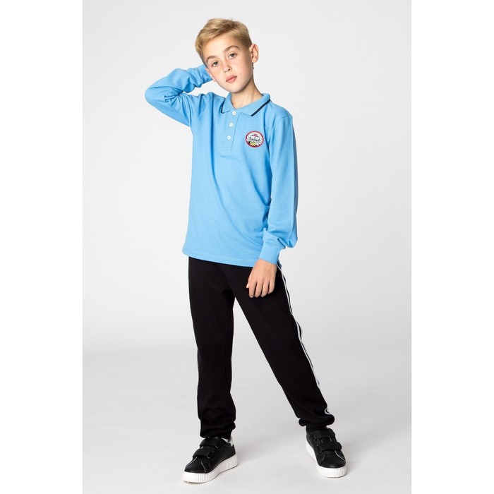 Футболка-поло для мальчика, рост 122 см, цвет голубой 2024