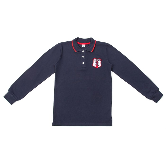 Футболка-поло для мальчика, рост 128 см, цвет тёмно-синий 2024