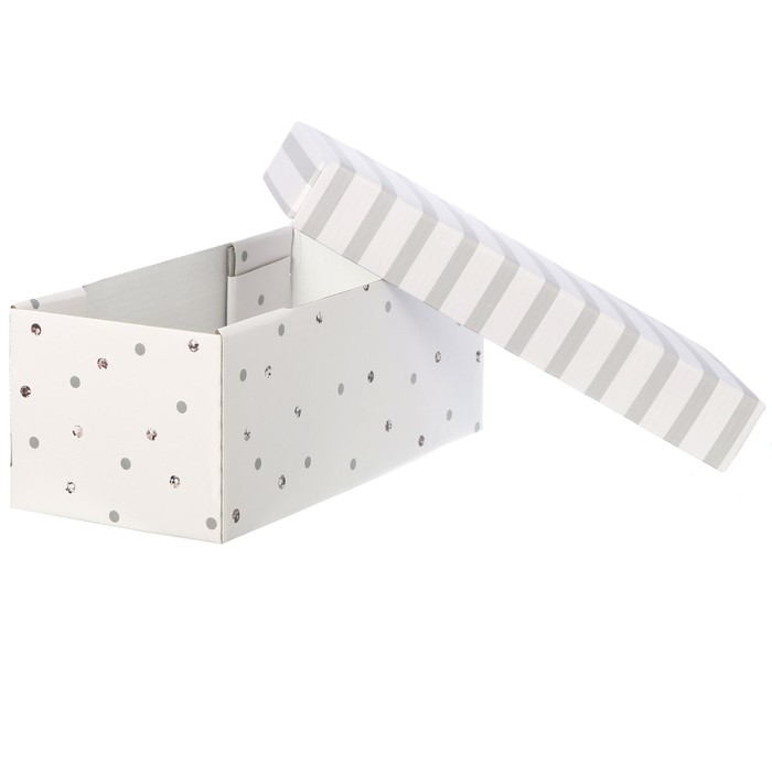 Складная коробка «В горошек», 26 х 14 х 10 см