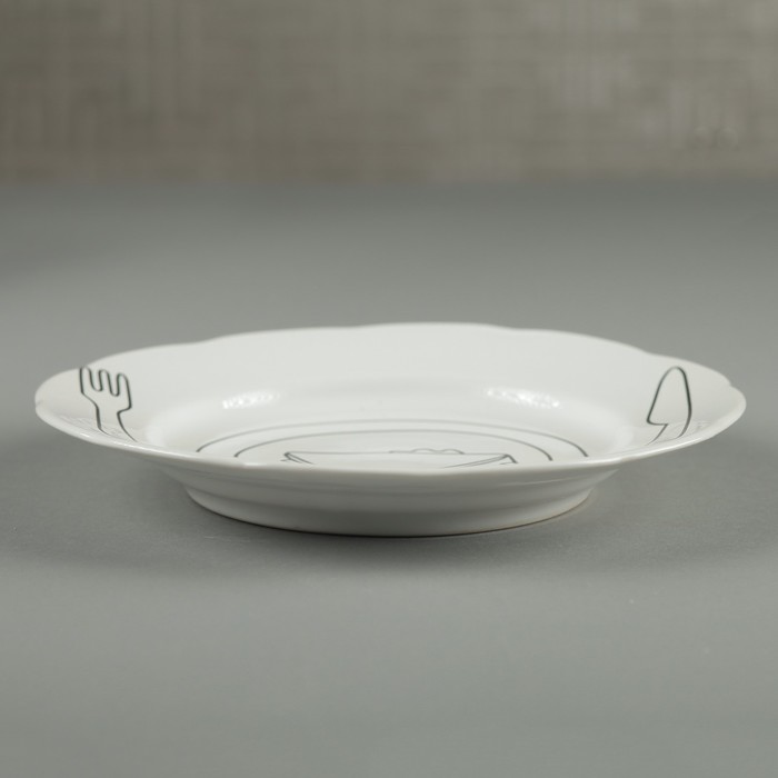 Тарелка "Сэндвич" белая, 17,5 см