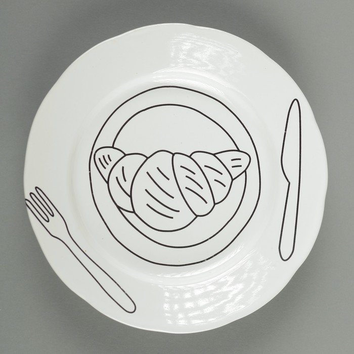 Тарелка "Круассан" белая, 17,5 см
