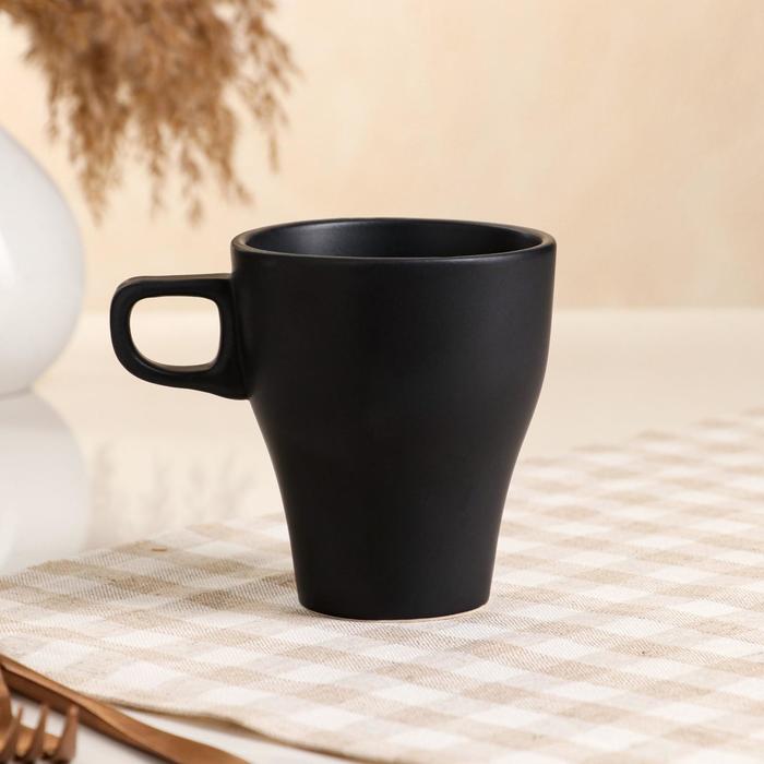 Кружка 0,25 л "Грация" чёрная, матовая