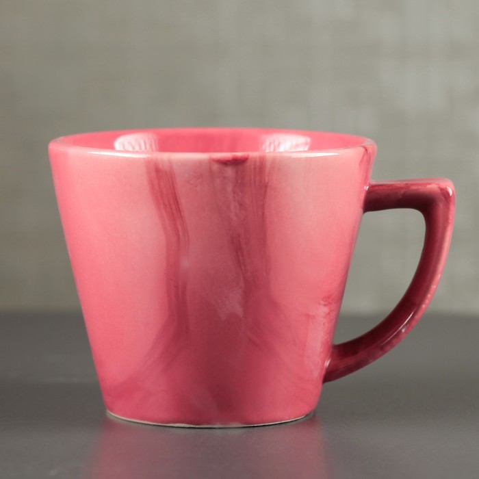 Кружка 0,35 л "Конус" радуга розовая