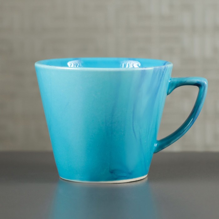 Кружка 0,35 л "Конус" радуга голубая