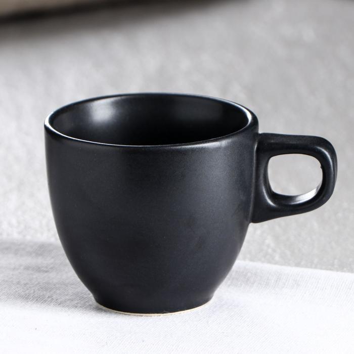 Кружка 0,2 л "Одесса" чёрная, матовая