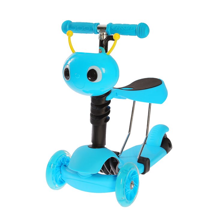 Самокат детский 3 в 1 GRAFFITI Antic, цвет голубой