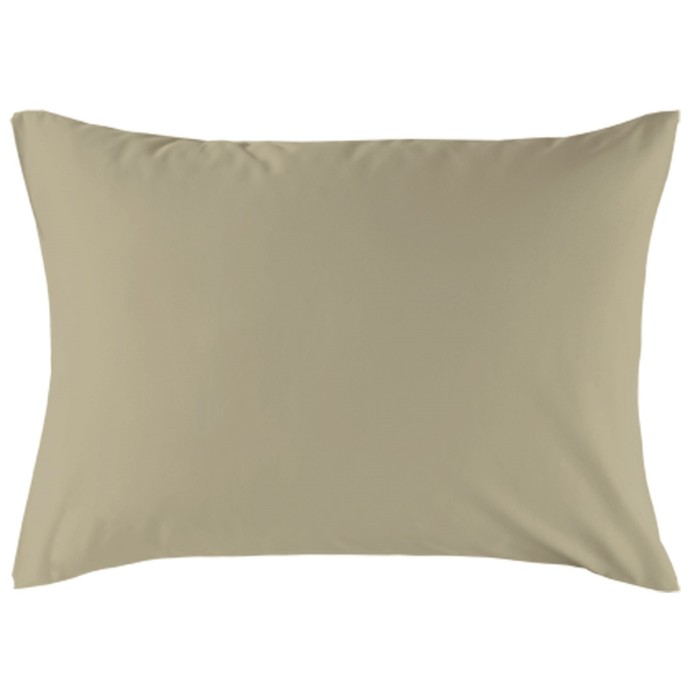 Наволочка на молнии, размер 70х70 см, цвет серо-коричневый, сатин