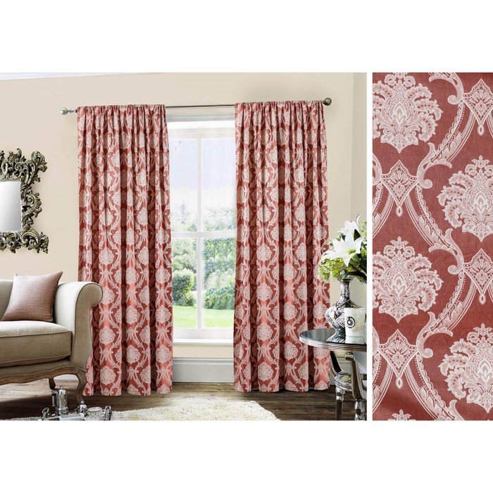 Штора Rebecca "Седжано", размер 140х270 см, цвет терракот