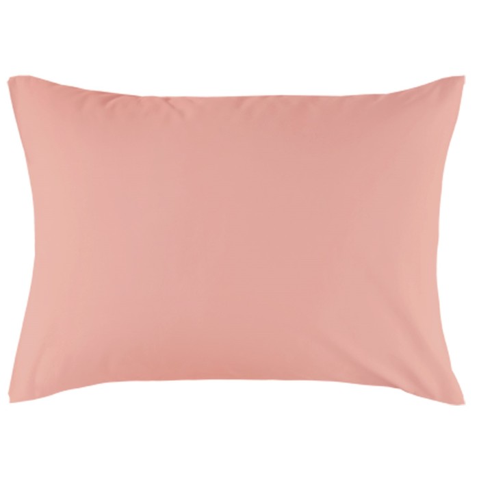 Наволочка на молнии, размер 70х70 см, цвет розовый, сатин