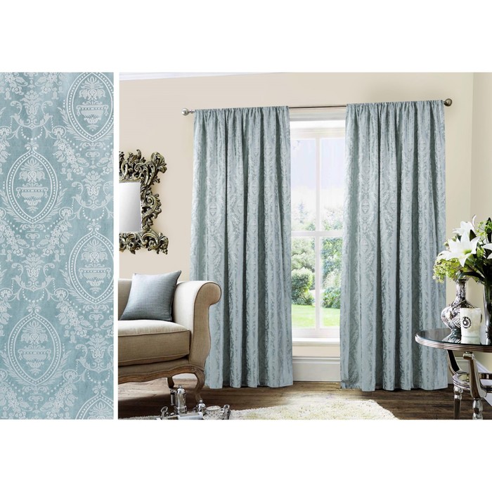 Штора Rebecca "Седжано", размер 200х270 см, цвет бирюзовый