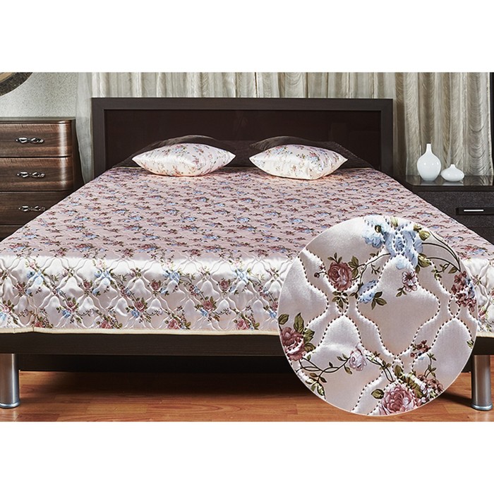 Покрывало Элегия "Флоретта", размер 200х220 см, цвет бежевый